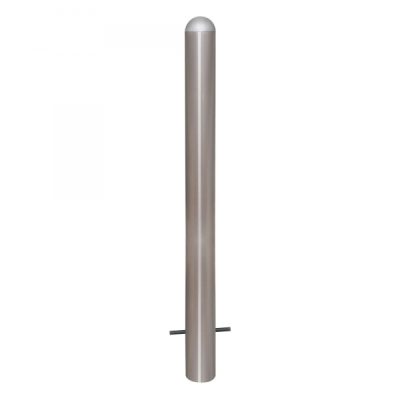 TRAFFIC-LINE EV Charging Point Protection Bollards, Stainless Steel, 108/2mm, H 1,200mm, aluminium cap, sub-surface fix