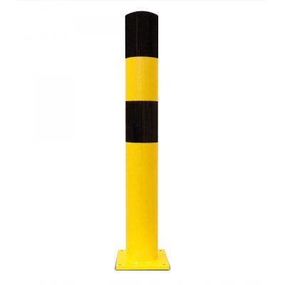 BLACK BULL Heavy Duty Bollard Type L-159mmØ x 1,200mmH - Surface Fix-Hot Dip Galvanised + Powder Coated - Yellow/Black