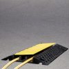 TRAFFIC-LINE Cable/Hose Protection Ramp Large - 960 x 600 x 75mmH - 3 Channel - Black/Yellow - Image 2