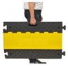 TRAFFIC-LINE Cable/Hose Protection Ramp Large - 960 x 600 x 75mmH - 3 Channel - Black/Yellow - Image 7