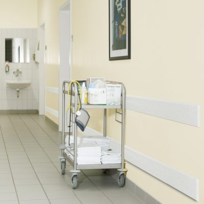 TRAFFIC-LINE Wall Protection Profiles Length 2060mm x H200mm x Thickness 20mm - White - Image 2