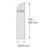 TRAFFIC-LINE Wall Protection Profiles Length 2060mm x H200mm x Thickness 20mm - White - Image 3