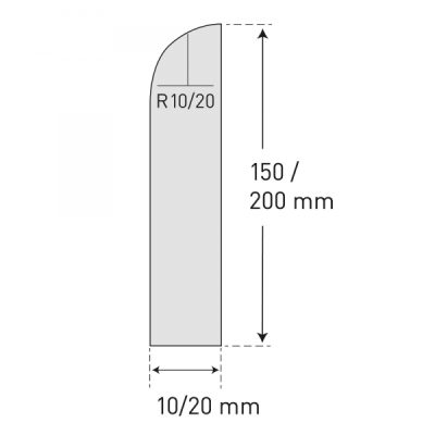 TRAFFIC-LINE Wall Protection Profiles Length 2060mm x H200mm x Thickness 20mm - White - Image 3