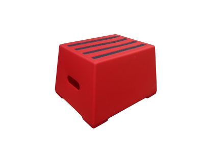 Heavy Duty Plastic Steps 1 Tread Load Bearing 260kg-Food Approved Safety Steps Red