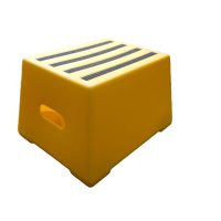 Heavy Duty Plastic Steps 1 Tread Load Bearing 260kg-Food Approved Safety Steps Yellow