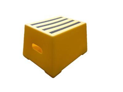 Heavy Duty Plastic Steps 1 Tread Load Bearing 260kg-Food Approved Safety Steps Yellow