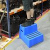 Heavy Duty Plastic Steps 2 Tread Load Bearing 260kg Food Approved Safety Steps Blue - Image 3