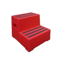 Heavy Duty Plastic Steps 2 Tread Load Bearing 260kg Food Approved Safety Steps Red