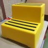 Heavy Duty Plastic Steps 2 Tread Load Bearing 260kg Food Approved Safety Steps Yellow - Image 3
