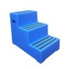 Heavy Duty Plastic Steps 3 Tread Load Bearing 260kg Food Approved Safety Steps Blue - Image 5