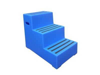 Heavy Duty Plastic Steps 3 Tread Load Bearing 260kg Food Approved Safety Steps Blue - Image 5