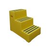 Heavy Duty Plastic Steps 3 Tread Load Bearing 260kg Food Approved Safety Steps Yellow - Image 3