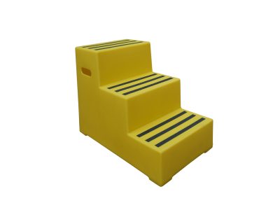Heavy Duty Plastic Steps 3 Tread Load Bearing 260kg Food Approved Safety Steps Yellow - Image 3