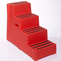 Heavy Duty Plastic Steps 4 Tread Load Bearing 260kg Food Approved Safety Steps Red