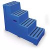 Heavy Duty Plastic Steps 4 Tread Load Bearing 260kg Food Approved Safety Steps Blue