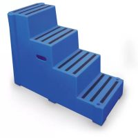 Heavy Duty Plastic Steps 4 Tread Load Bearing 260kg Food Approved Safety Steps Blue
