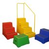 Heavy Duty Plastic Steps 4 Tread Load Bearing 260kg Food Approved Safety Steps Yellow - Image 2