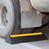 TRAFFIC-LINE Heavy Duty Wheel Stop Recycled Rubber 1,000mm Long x 150mm High Black/Yellow