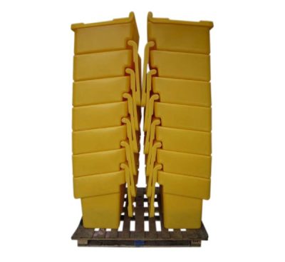 200 Litre 1020 x 520 x 720mm Yellow Stackable Grit Bin - Image 3