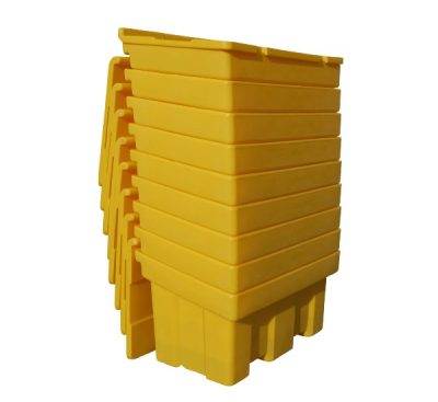 350 Litre 1200 x 725 x 750mm Yellow Stackable Grit Bin - Image 3