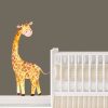 Jungle Animal Nursery Decal,  Baby giraffe Wall Sticker, Childrens Watercolour Bedroom Decor,removeable fabric - Image 3