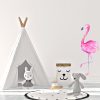 Jungle Animal Nursery Decal,  Pink Flamingo Wall Sticker, Childrens Watercolour Bedroom Decor,removeable fabric - Image 3