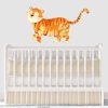Jungle Animal Nursery Decal,  Baby Tiger Wall Sticker, Childrens Watercolour Bedroom Decor, removeable fabric - Image 3
