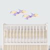 Jungle Animal Nursery Decal, Twin Baby Flying pterodactyl Wall Sticker, Childrens Watercolour Dinosaur Bedroom Decor, removeable fabric - Image 3