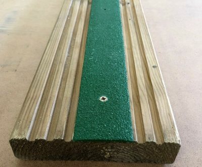 50mm Wide x 1.2metres Long Anti Slip GRP Decking Strip Green