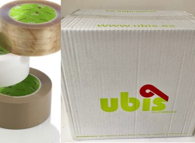36 Rolls  Ubis PP525 carton sealing tape BOPP Solvent packaging tape 48mm x 66m Buff/Brown