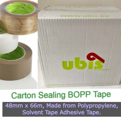 36 Rolls  Ubis PP525 carton sealing tape BOPP Solvent packaging tape 48mm x 66m Buff/Brown - Image 4