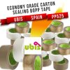36 Rolls Ubis PP525 carton sealing tape BOPP Solvent packaging tape 48mm x 66m Clear