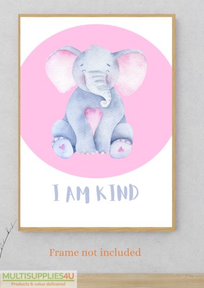 Jungle animals floral watercolour Set of Three Prints Wall art A4 Size - Image 3