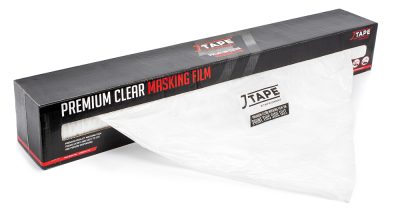 JTAPE 1090.6010 PREMIUM PLASTIC CLEAR CAR MASKING FILM SHEETING ROLL 6M X 100M - Image 2