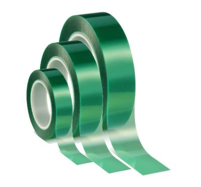 19mm x 66m Green High Temperature powder coating and painting Polyester tape