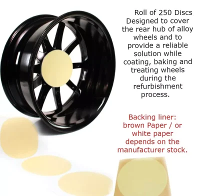 250 Alloy Wheel Masking Discs High Temperature Beige Crepe 160mm - Image 3