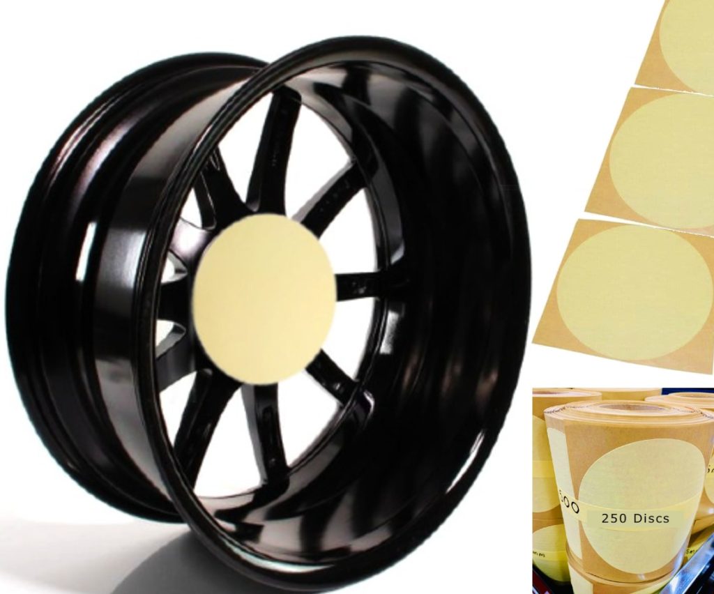 250 Alloy Wheel Masking Discs High Temperature Beige Crepe 155mm
