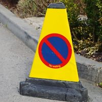 TRAFFIC-LINE No Waiting Bollard, recycled PVC, H 500 mm