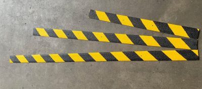 50mm Wide x 1.2m Anti Slip GRP Decking Strip HAZARD Black /Yellow - Image 2