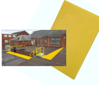 Fibreglass Yellow Sheet Plate 2m x1m x 4mm thick with anti slip surface - Image 2