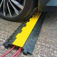 TRAFFIC-LINE Cable/Hose Protection Ramp, 970 x 250 x 50mm, 2 channels: 32 x 34mm, black