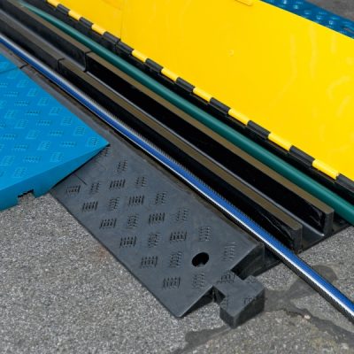 Wheelchair Ramp Set of 2 For Traffic-Line 3 Channel Cable Ramp Blue 744 x 880 x 75mm - Image 5