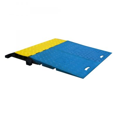 Wheelchair Ramp Set of 2 For Traffic-Line 3 Channel Cable Ramp Blue 744 x 880 x 75mm - Image 6