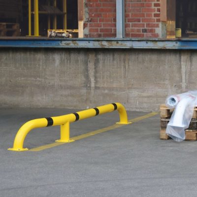 BLACK BULL Truck Wheel Guides Steel Hot Dip Galvanised & Powder Coated Yellow With Black Reflective Bands Supplied in Pairs - Image 4