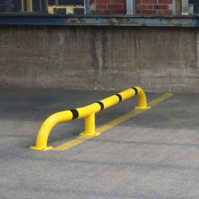 BLACK BULL Truck Wheel Guides Steel Hot Dip Galvanised & Powder Coated Yellow With Black Reflective Bands Supplied in Pairs - Image 2