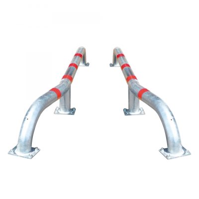 BLACK BULL Truck Wheel Guides Steel Hot Dip Galvanised Red Reflective Bands Supplied in Pairs - Image 2