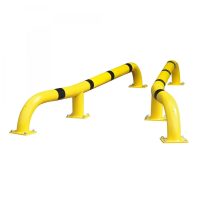 BLACK BULL Truck Wheel Guides Steel Hot Dip Galvanised & Powder Coated Yellow With Black Reflective Bands Supplied in Pairs