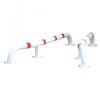 BLACK BULL Truck Wheel Guides Steel Hot Dip Galvanised & Powder Coated White with Red Reflective Bands Supplied in Pairs