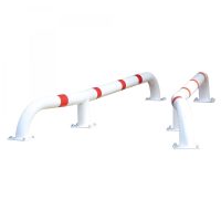 BLACK BULL Truck Wheel Guides Steel Hot Dip Galvanised & Powder Coated White with Red Reflective Bands Supplied in Pairs