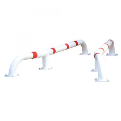BLACK BULL Truck Wheel Guides Steel Hot Dip Galvanised & Powder Coated White with Red Reflective Bands Supplied in Pairs